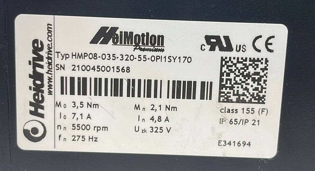 Heidrive HeiMotiom HMP08-035-320-55-OPI1SY170 Servo Motor