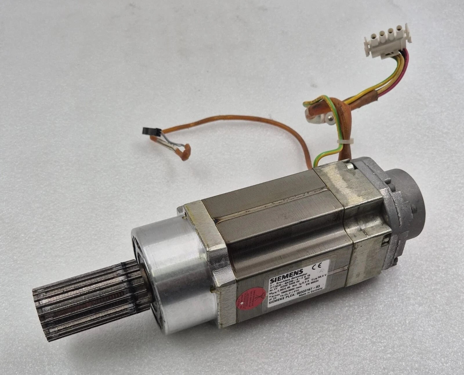 SIEMENS 1FT3035-6AZ99-9-Z S 15 00333167-03 Brushless Servomotor 3AC