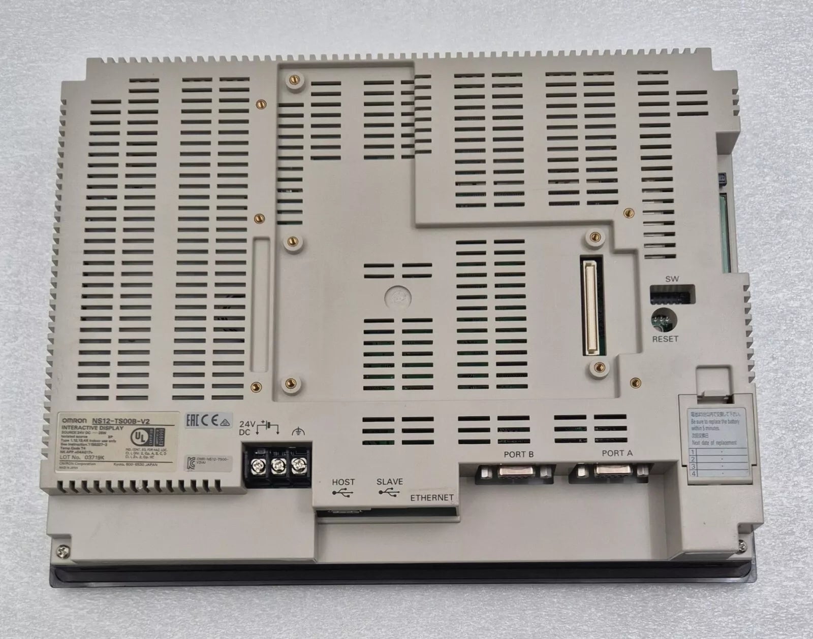 OMRON NS12-TS00B-V2 Interactive Display TFT Touch Screen HMI 24V Module *AS-IS*