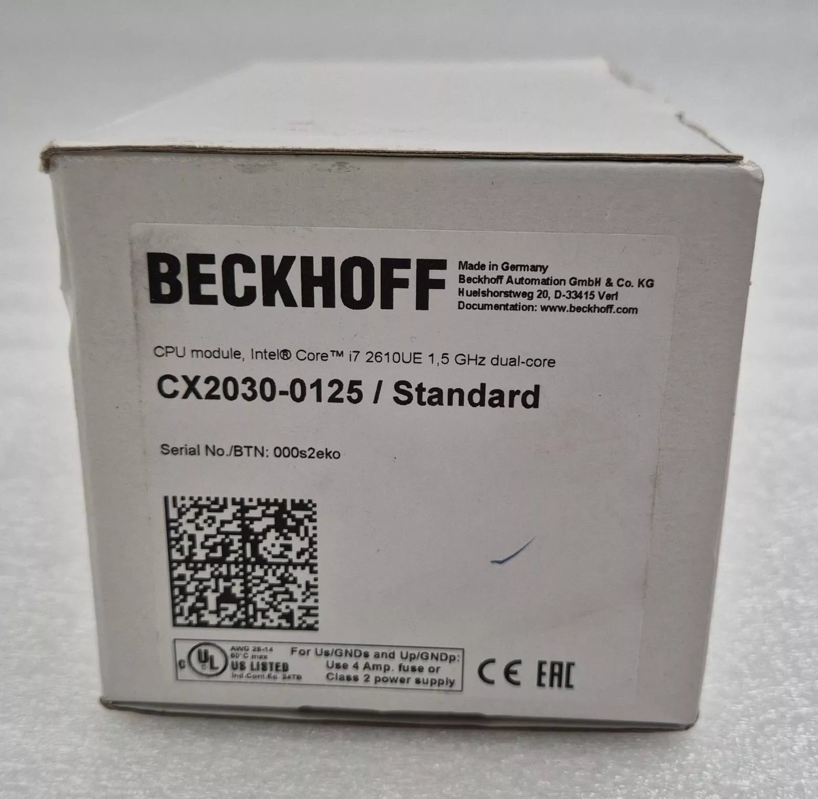 NEW- BECKHOFF CX2030-0125/Standard CPU Module Embedded PC Windows PLC controller