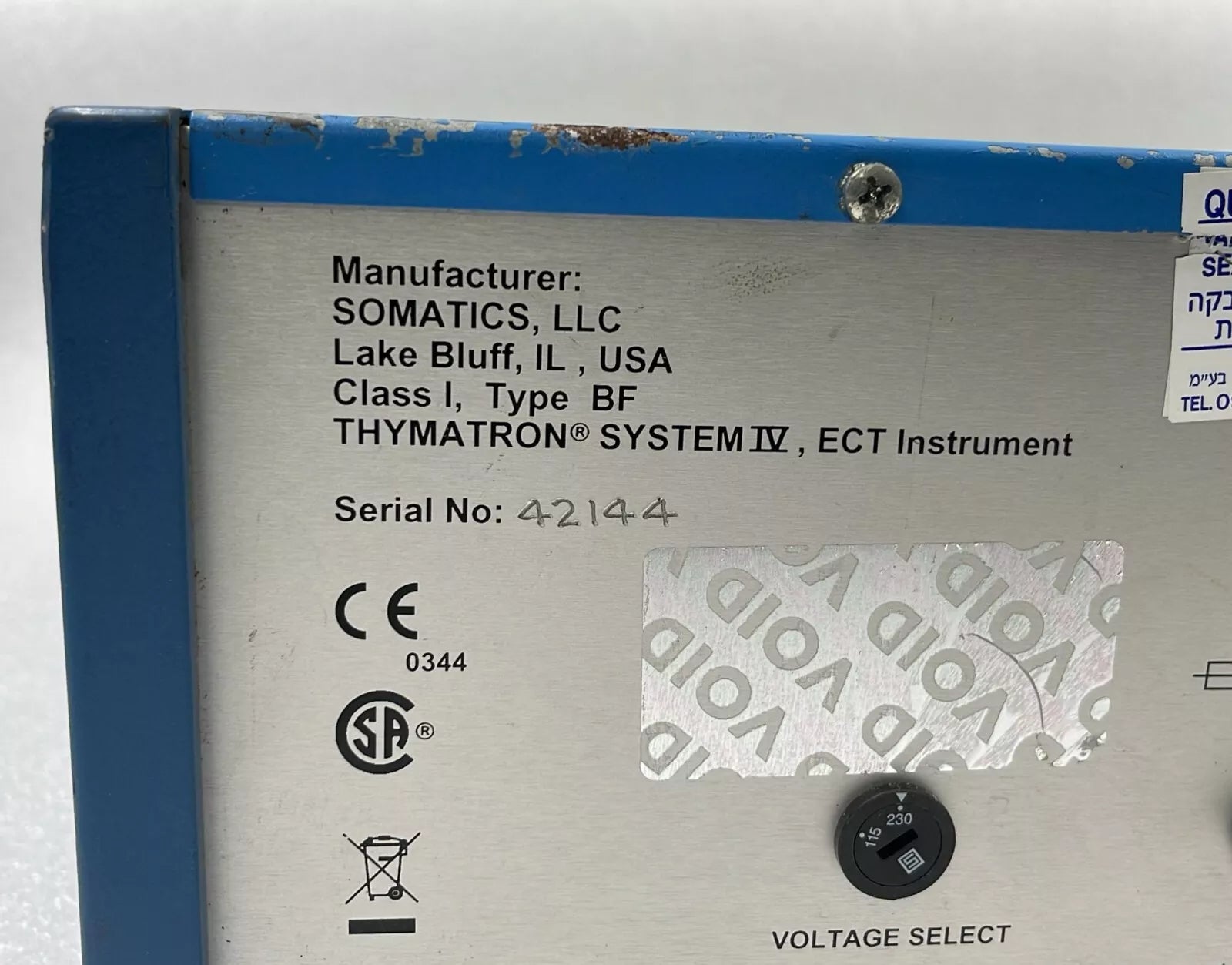 Somatics Thymatron System IV ECT Instrument