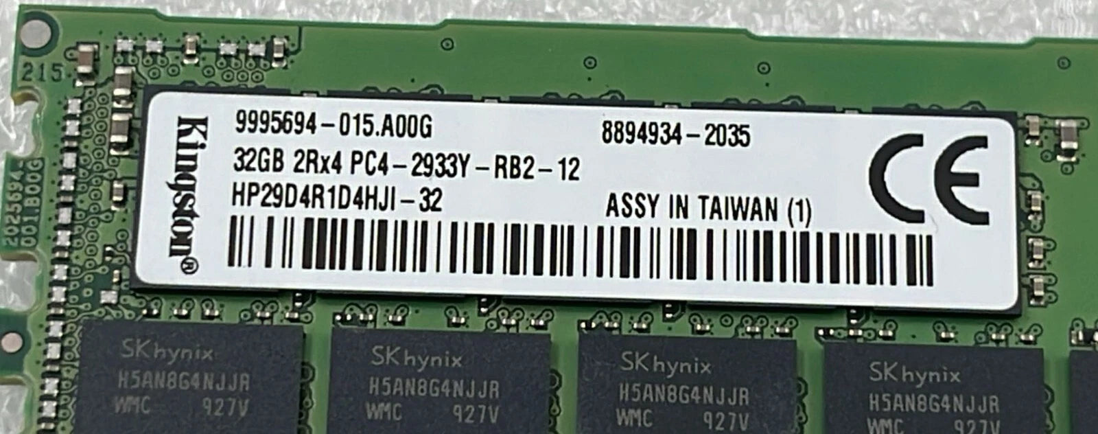 [LOT 4 PCS] Kingston 32GB 2Rx4 PC4-2933Y Server RAM HP29D4R1D4HJI-32 DDR4 ECC