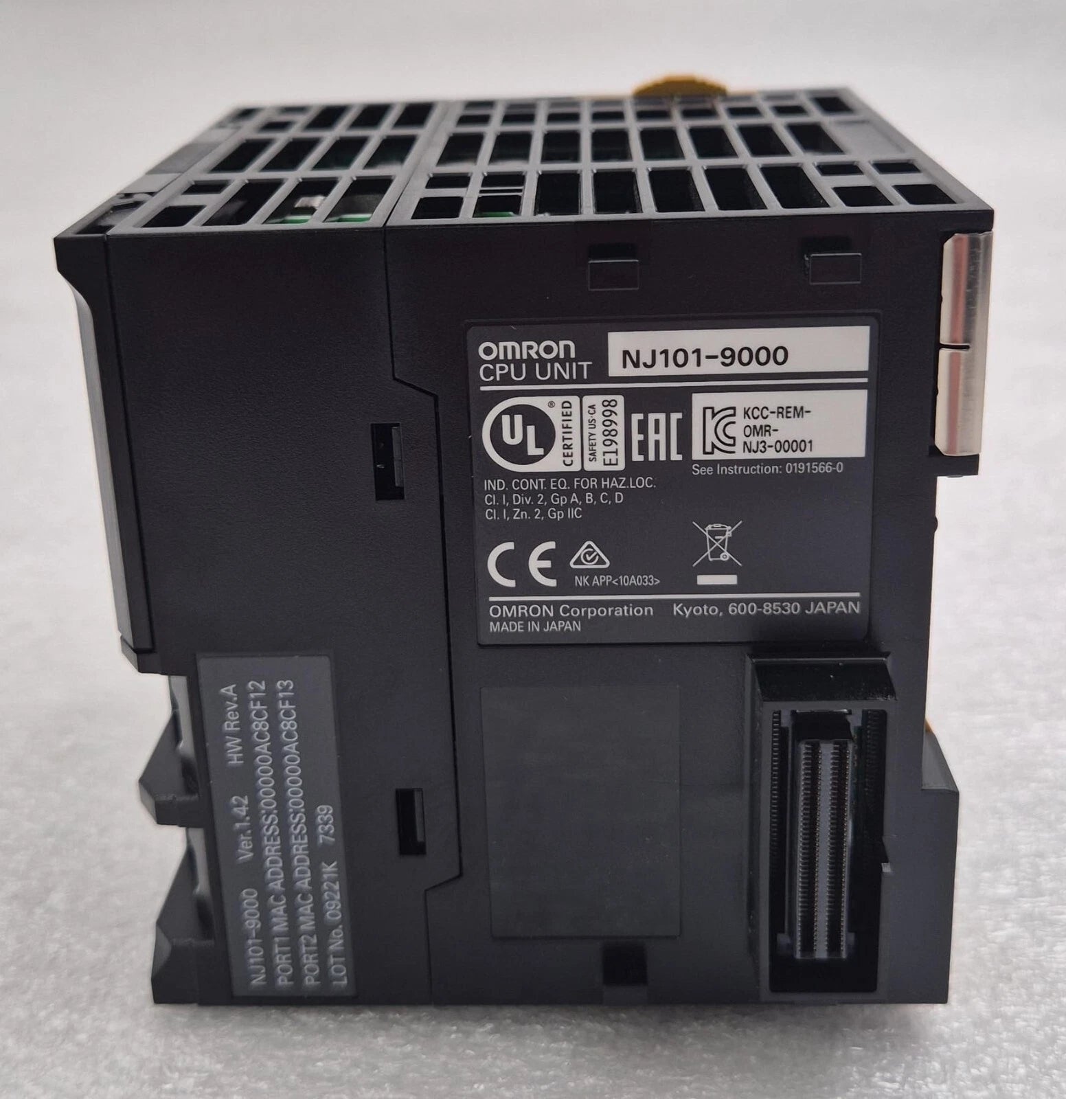 OMRON NJ101-9000 CPU UNIT PLC Controller Module Ethernet/IP EtherCAT