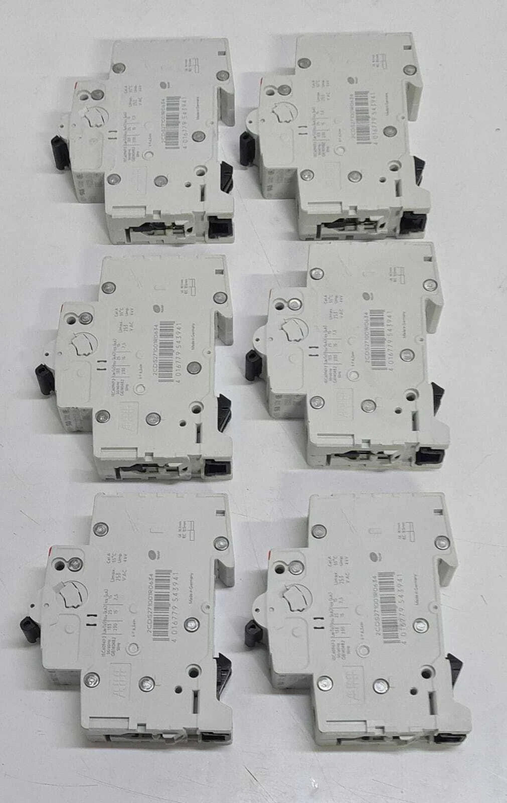 [LOT OF 6] ABB S201M C63 Circuit Breaker 1 Pole LS switch Line Protection