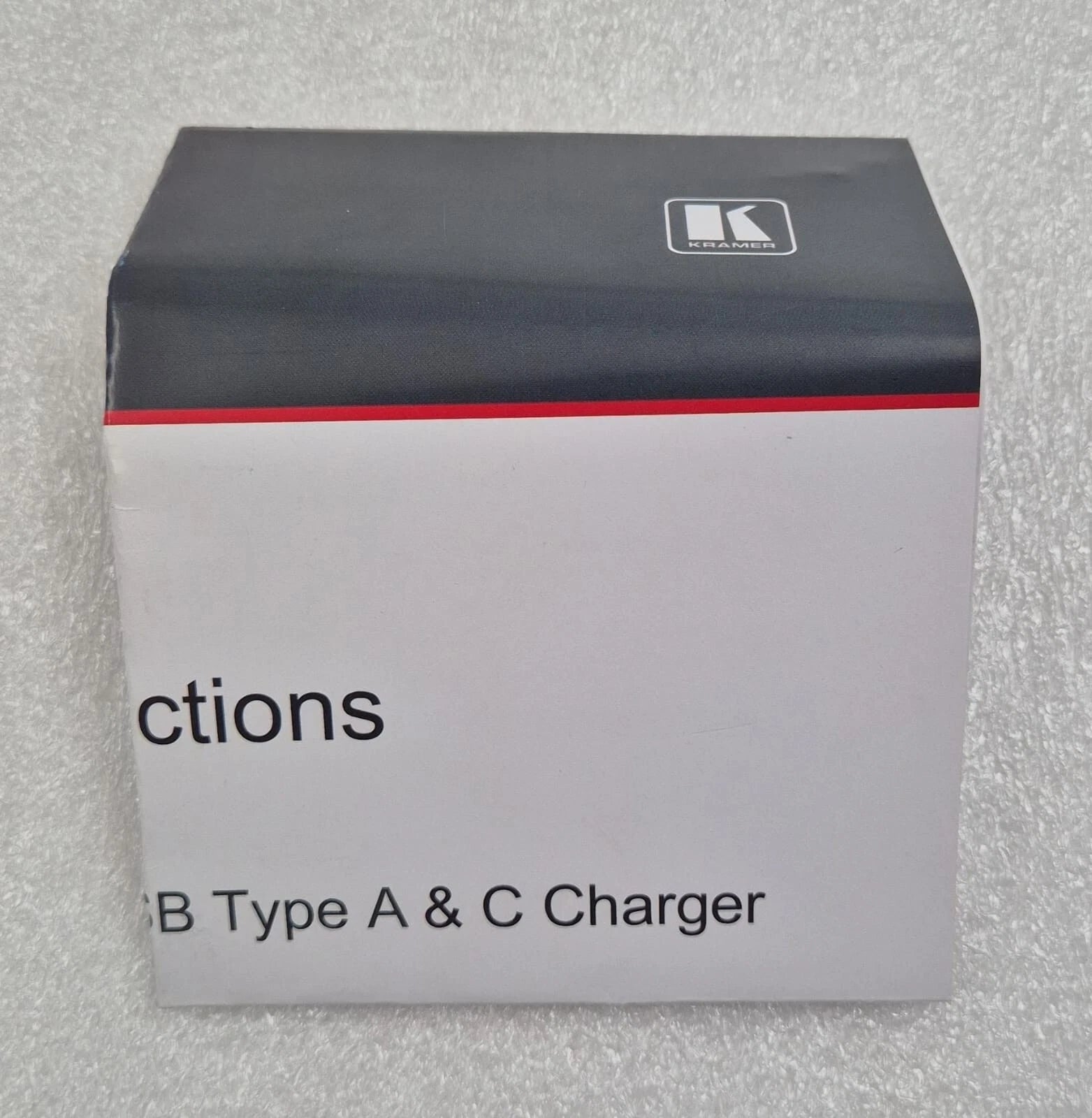 KRAMER W-2UCA(B) 80-00030590 Dual Insert USB Type A & C Charger **NEW**