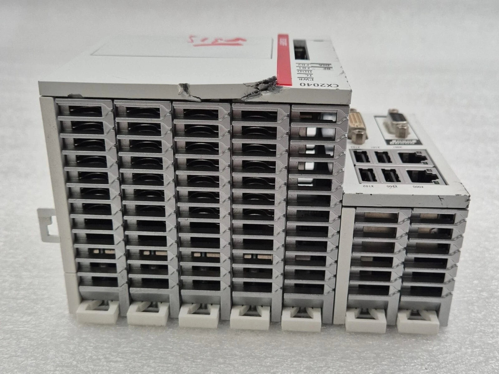 Beckhoff CX2040 PLC CPU module vented chassis side view