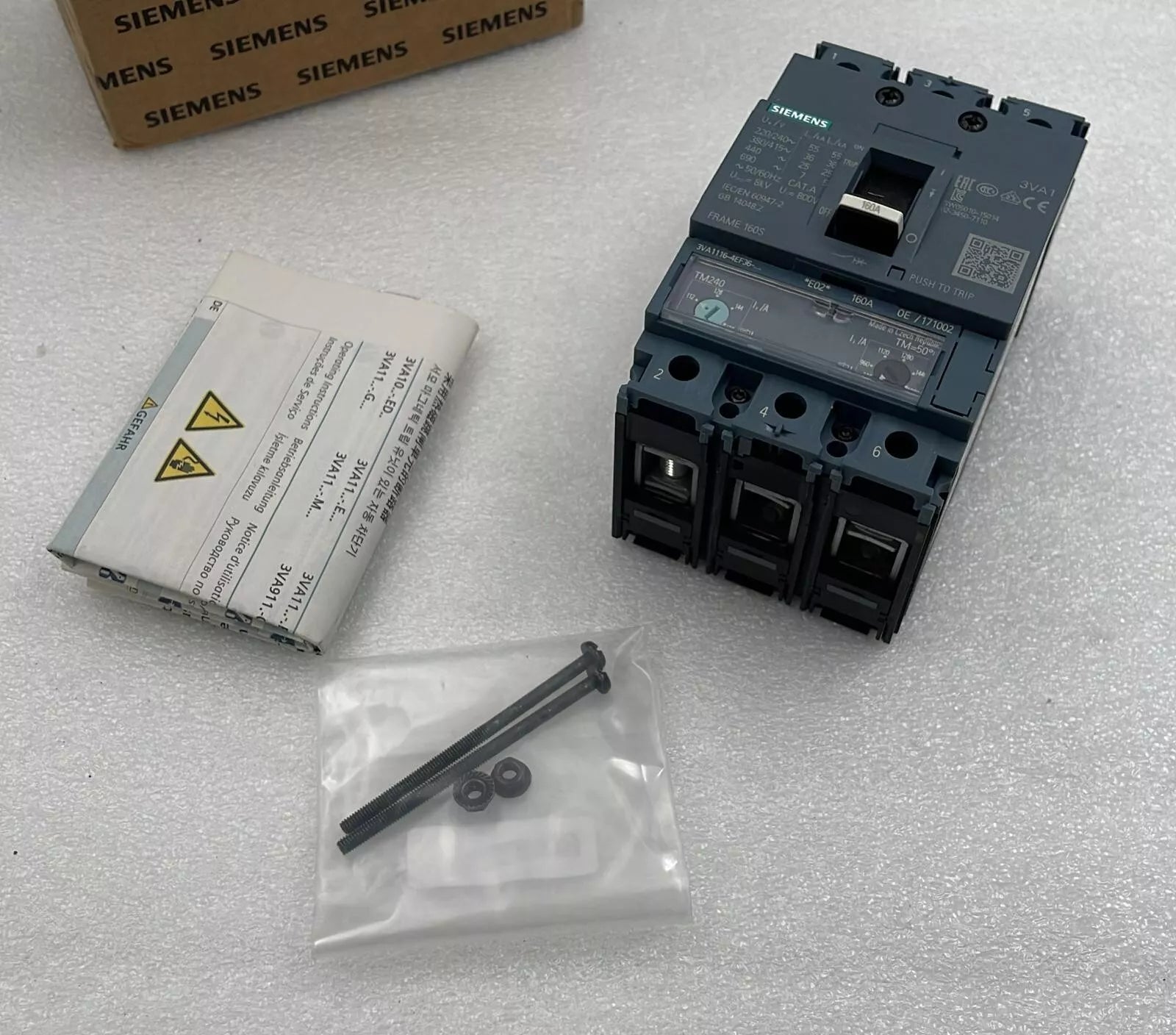 *NEW* Siemens 3VA1116-4EF36-0AA0 Molded Case Circuit Breaker FRAME 160 S