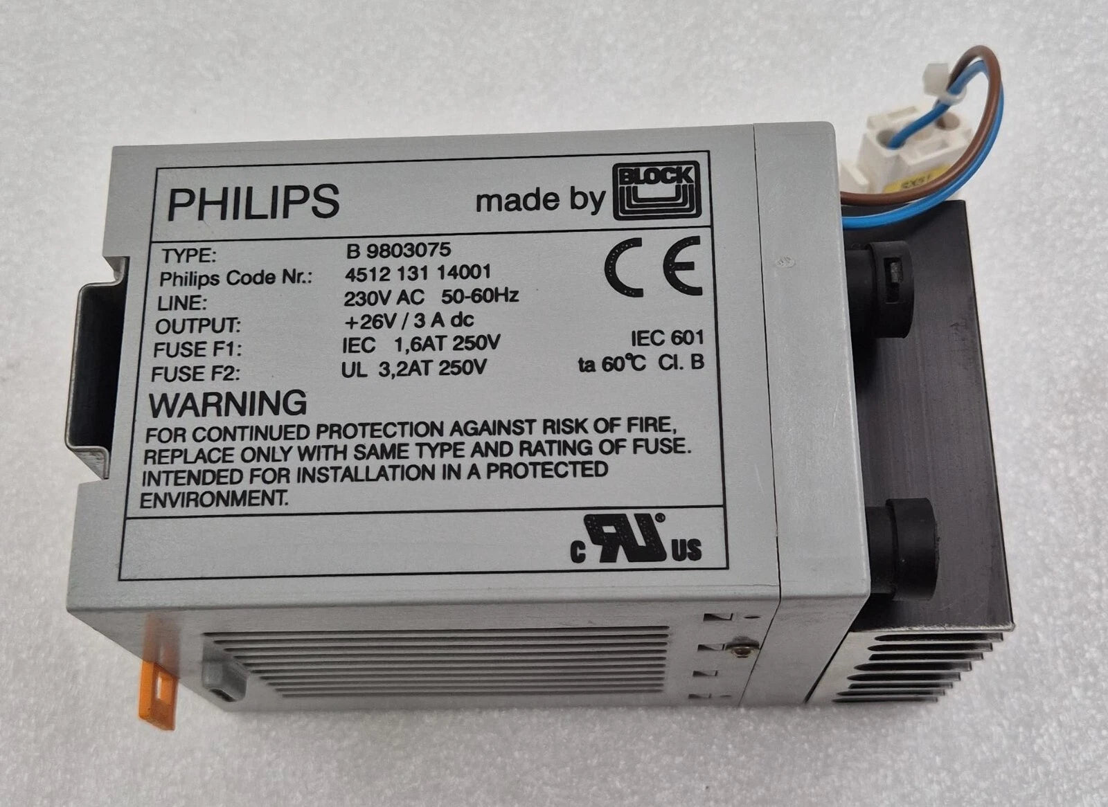 Philips B 9803075 Power Supply 4512 131 14001 230VAC By BLOCK