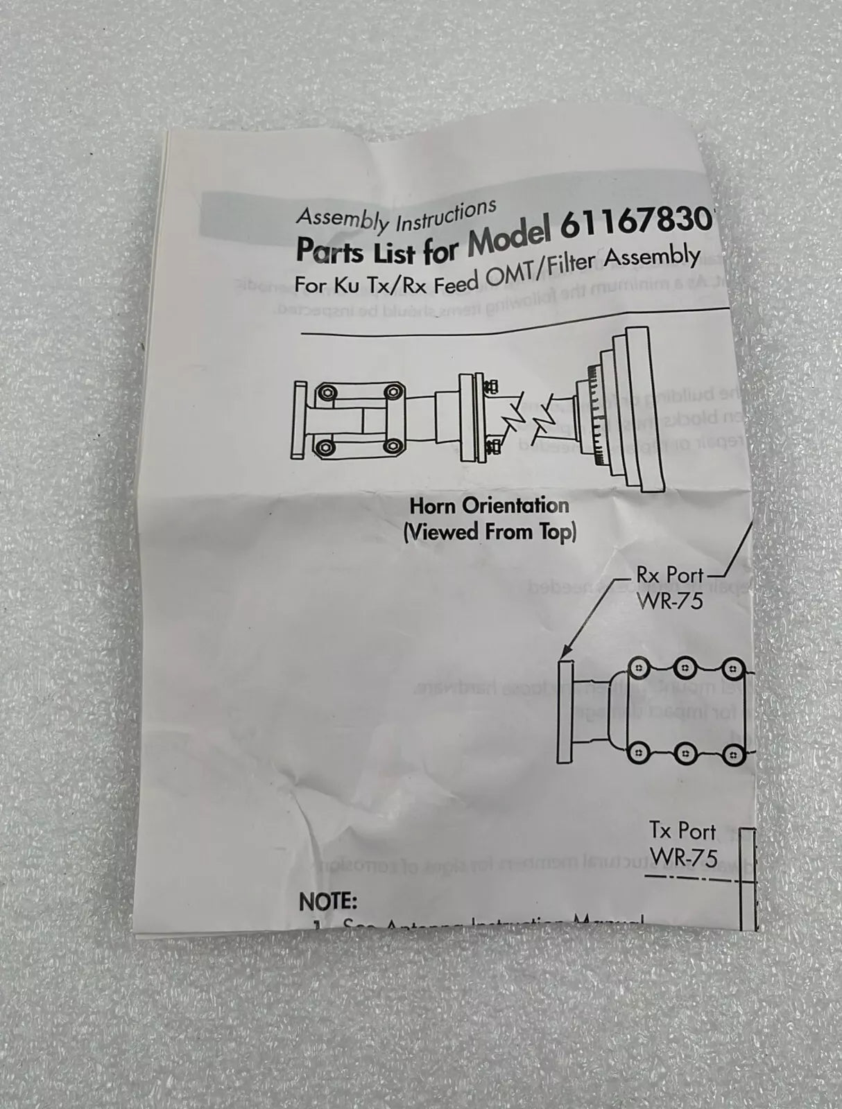 Skyware Ku TxRx Feed OMT Filter W/ Junction Block  Antenna 611678301