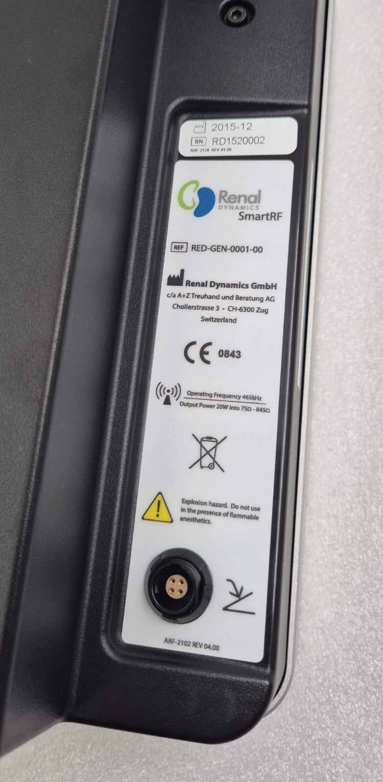 Renal DYNAMICS SmartRF Generator RED-GEN-0001-00 ReDy Monitor Display 30.5"