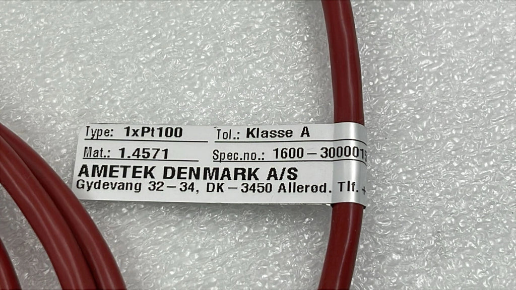 Ametek 1xpt100 temperature sensor shaft 599640 453155