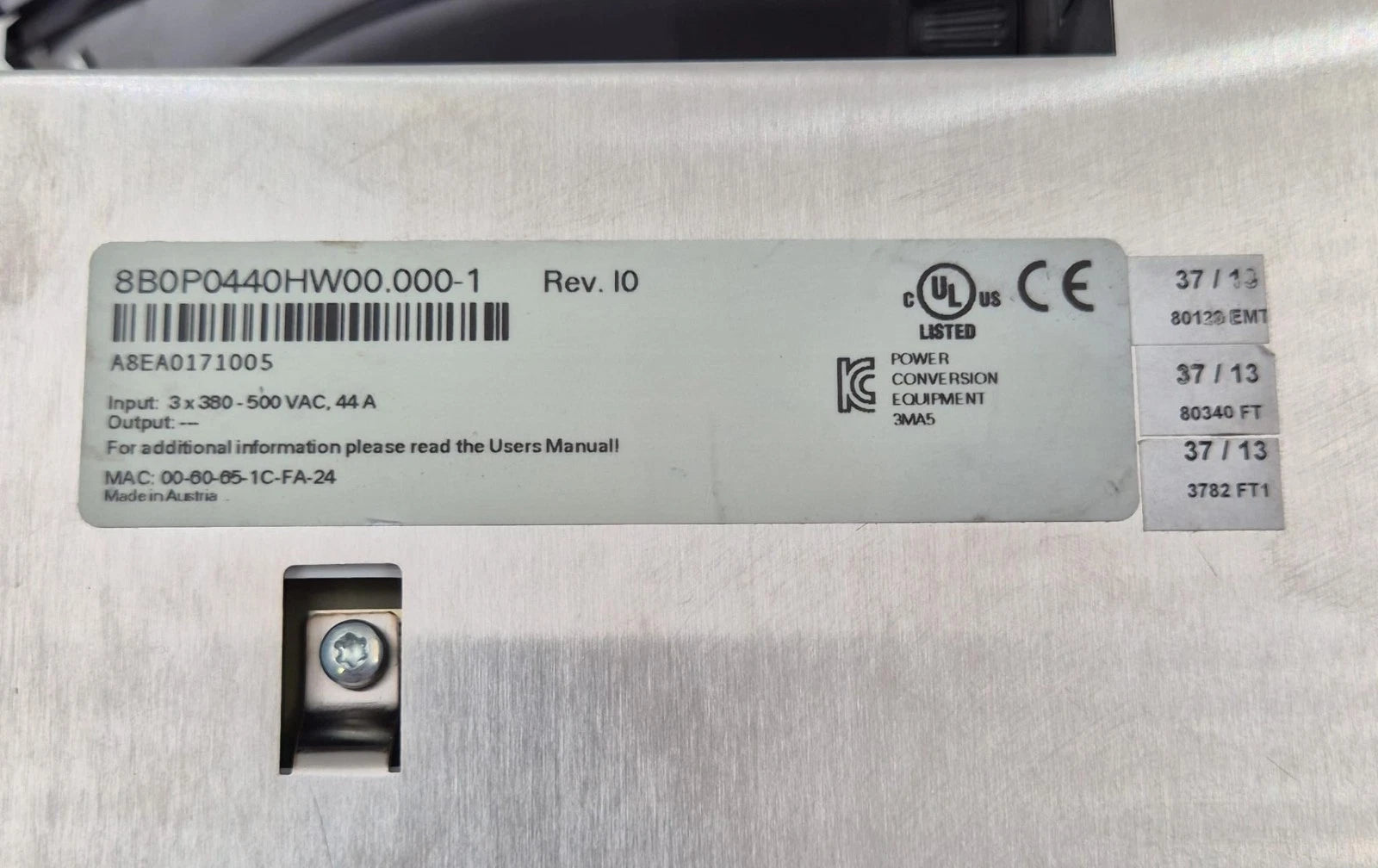 B&R Automation 8B0P0440HW00.000-1 ACOPOS multi P0440 Servo Power