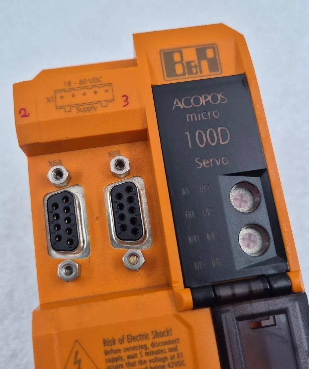 B&R Automation ACOPOS Micro 100D Servo Drive 80VD100PD.C022-01 Rev. A9