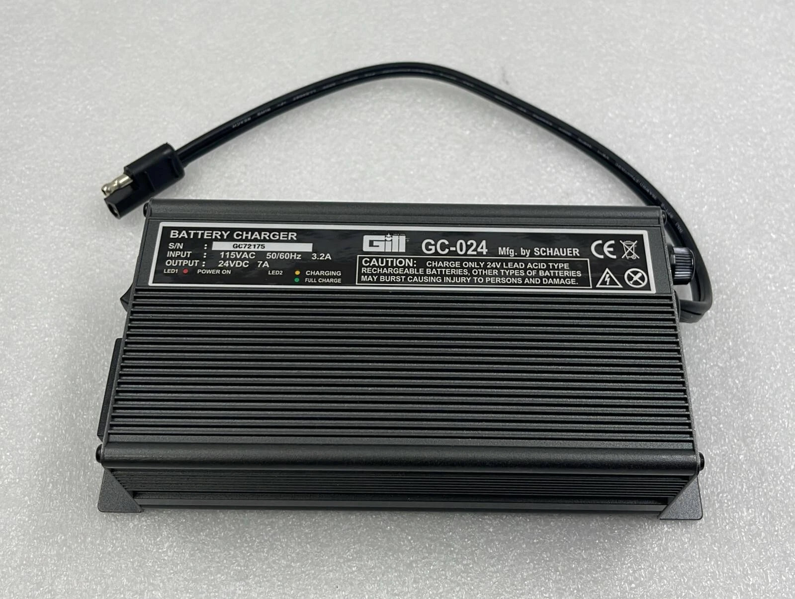 Gill GC-024 Battery Charger 115VAC 50/60Hz 3.2A 24VDC 7A