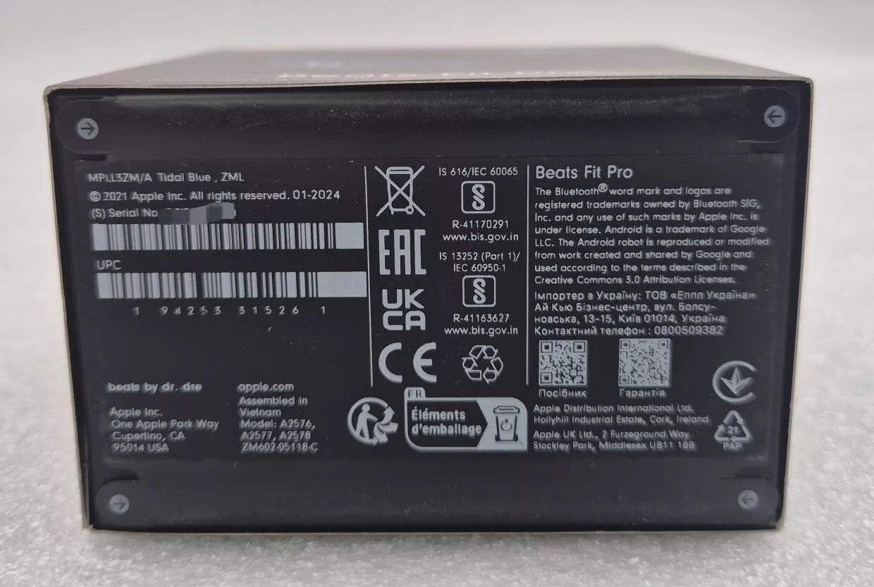 NEW- Apple Beats by Dr. Dre Fit Pro Active Noise Cancelling Tidal Blue MPLL3ZM/A
