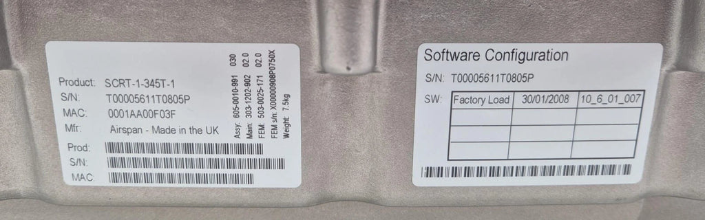 Airspan SCRT-1-345T-1 Assy 605-0010-991