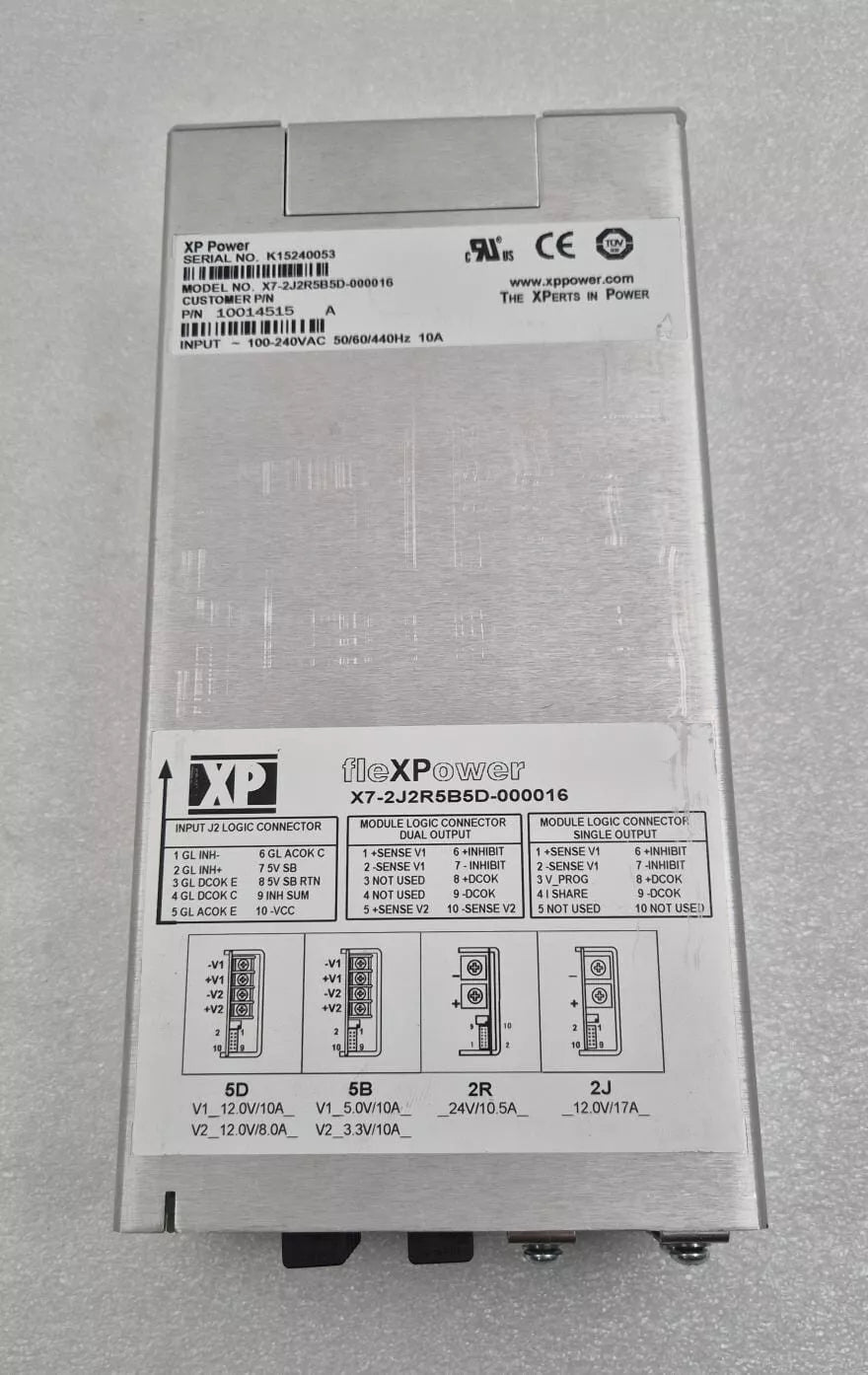 XP Power FleXPower X7-2J2R5B5D-000016 10014515 100-240VAC Modular Power Supply