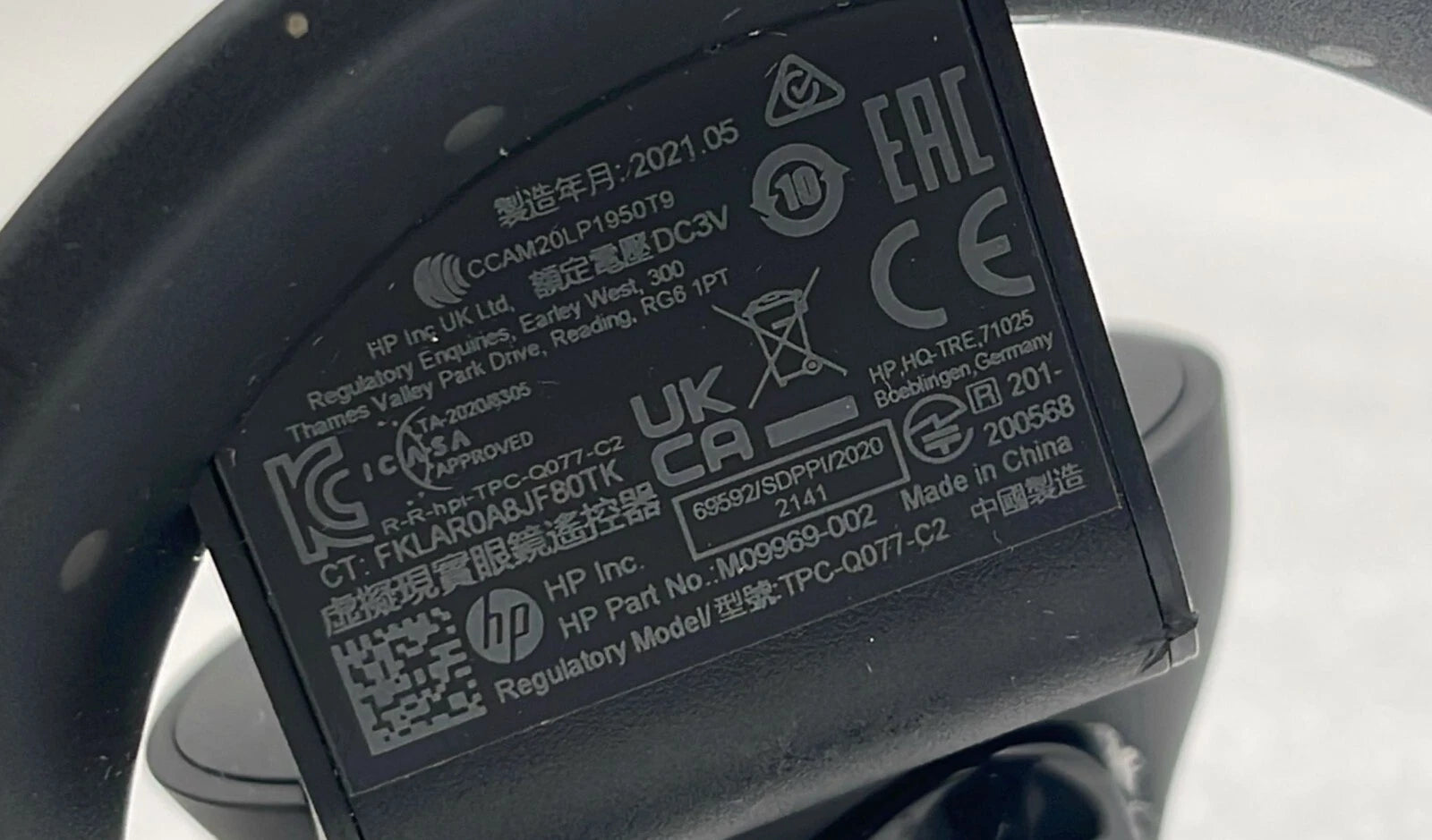 HP Reverb Virtual Reality Headset G2 6M Cable L72080-001 TPC-B001C