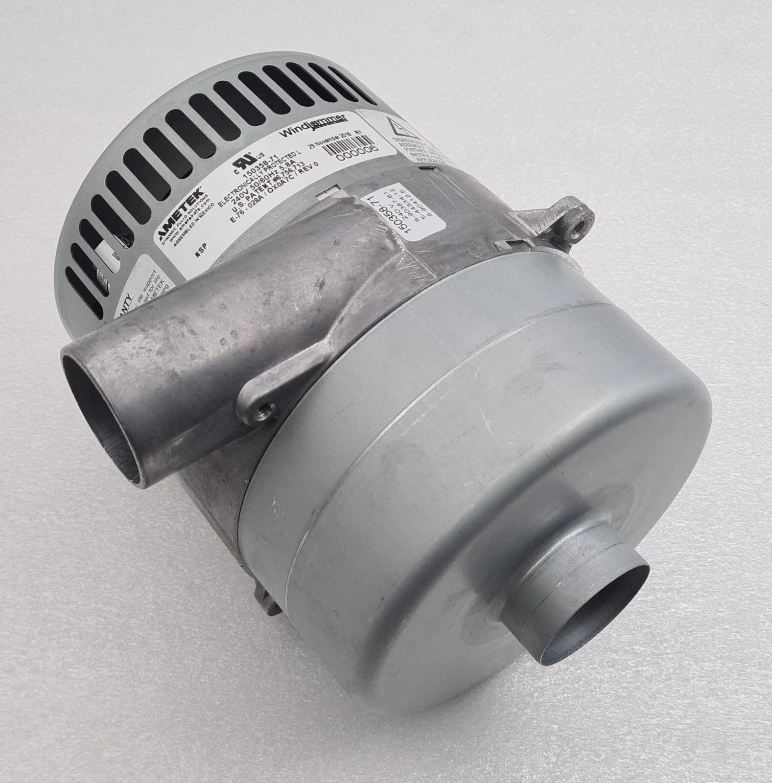 AMETEK Windjammer Brushless Blower 150358-71 Thermally Protected