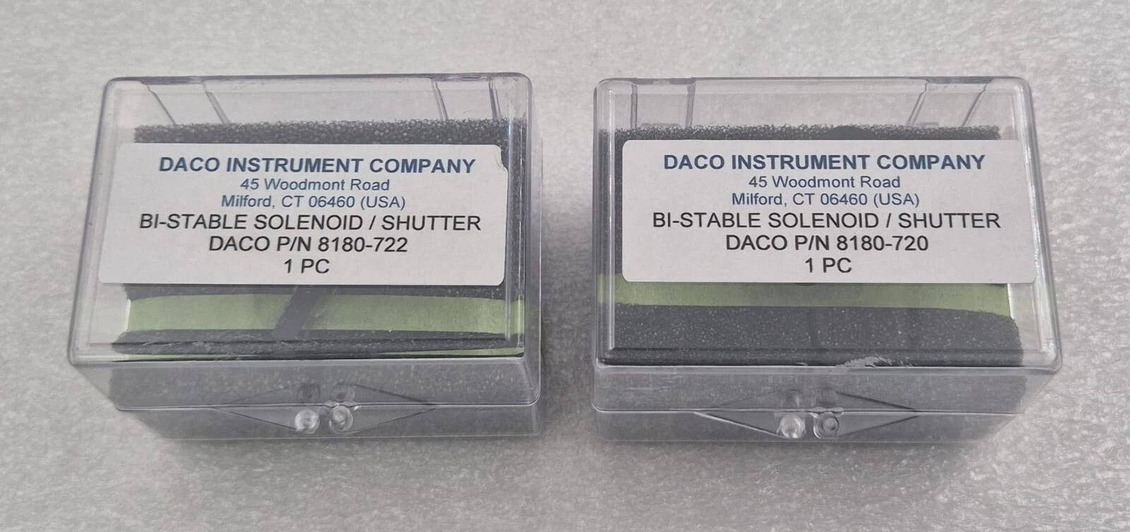 DACO bi-stable solenoid shutter P/N 8180-720 8180-722 optical gating module