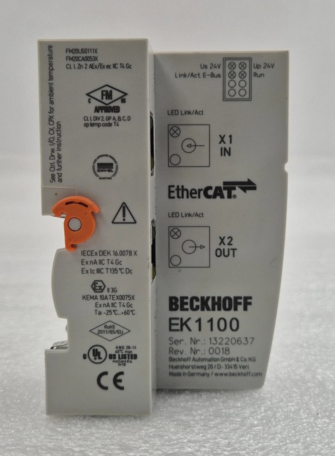 Beckhoff EK1100 EtherCAT Coupler Interface Terminal Module