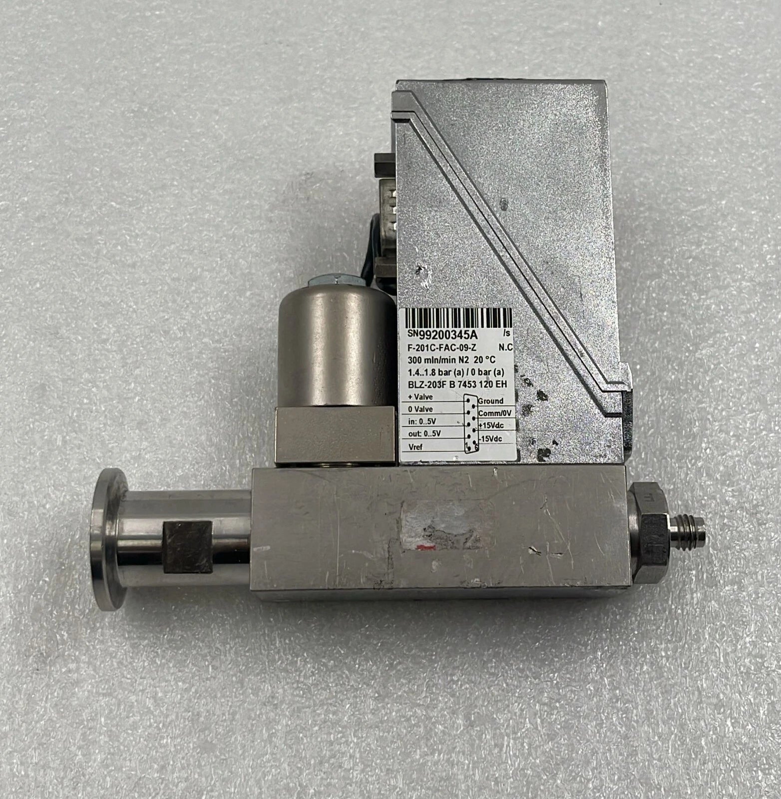 BronkHorst EL-FLOW F-201C-FAC-09-Z Mass Flow Meter Controller 1.4-1.8bar