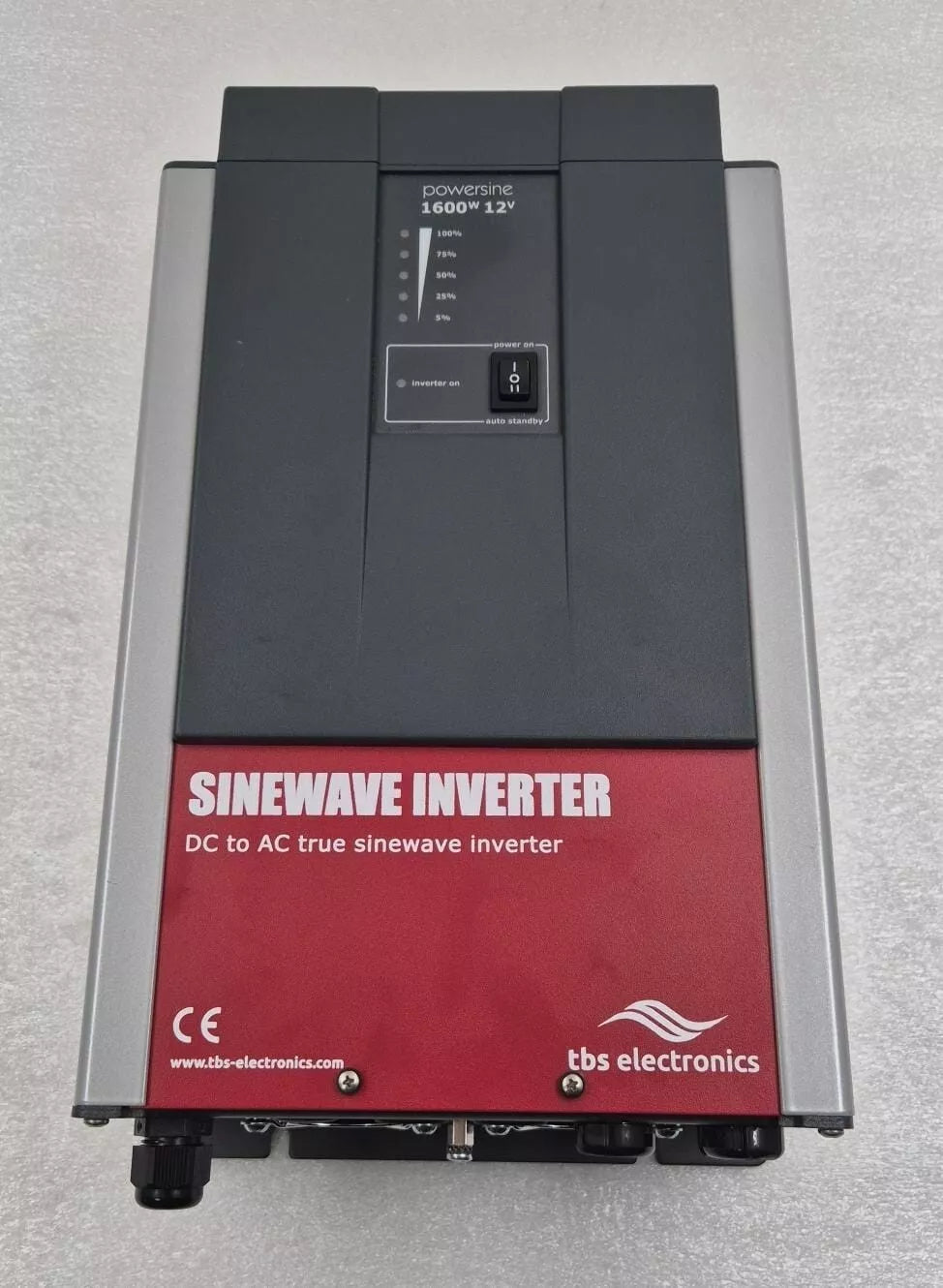 TBS Powersine 1600-12 1600W 12V to 230V true sinewave inverter