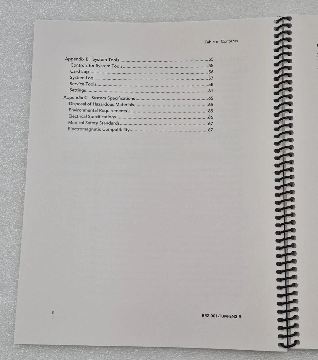 Zeltiq CoolSculpting Breeze System User Manual BRZ-001-TUM-EN3-B Hard Copy