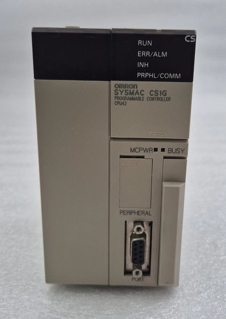 Omron SYSMAC CS1G-CPU42-E front panel close-up