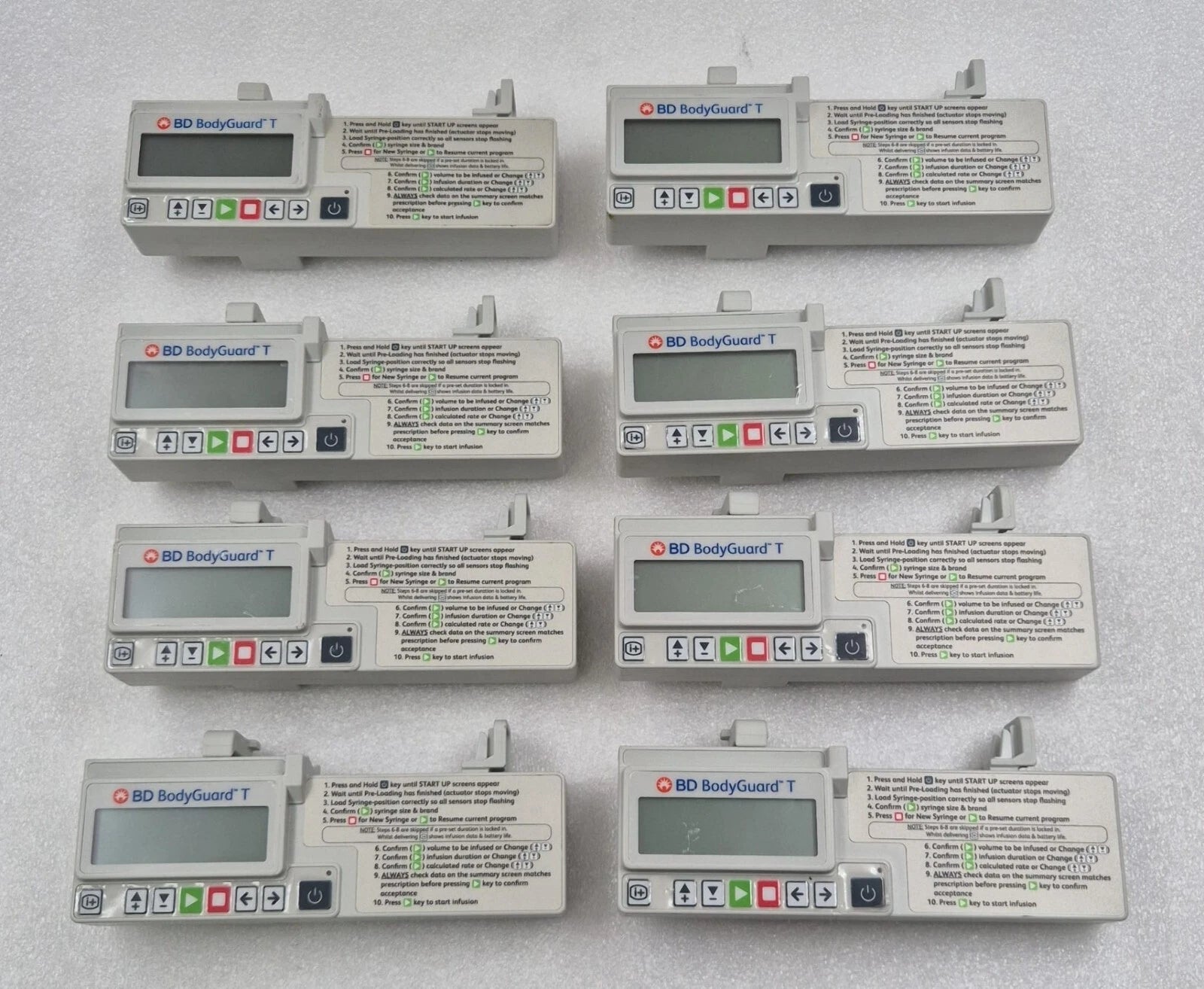 [LOT 8 PCS] Becton Dickinson BD BodyGuard T Ambulatory Syringe Drive Pump *PARTS