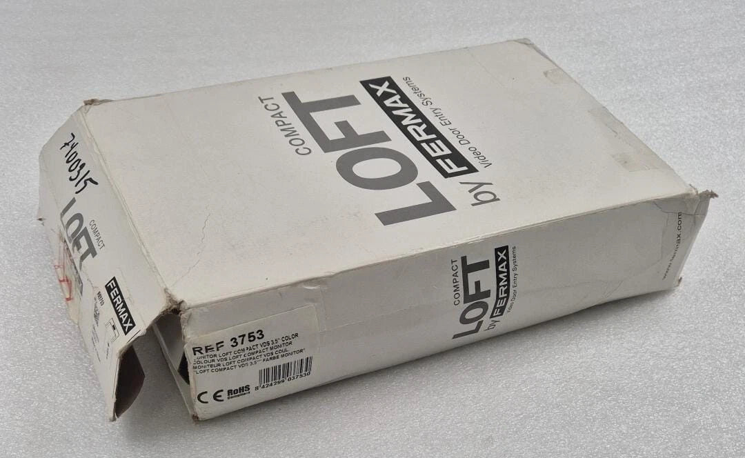 NEW - FERMAX REF 3753 MONITOR LOFT COMPACT VDS 3.5" COLOR 18VDC