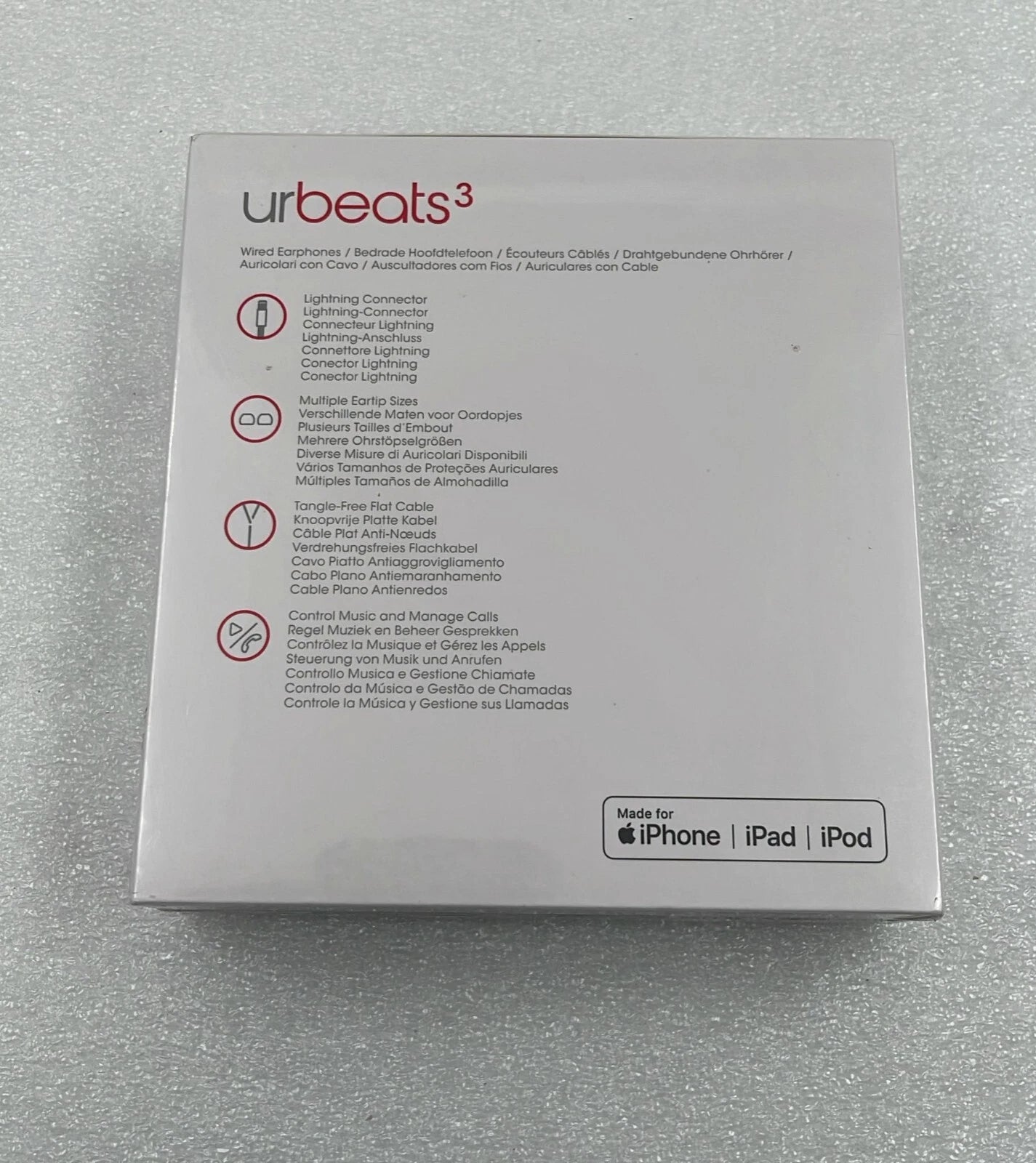 [LOT 3 PCS] *NEW* Apple Beats by Dr.Dre urBeats3 Wireless Lightning Stain Silver
