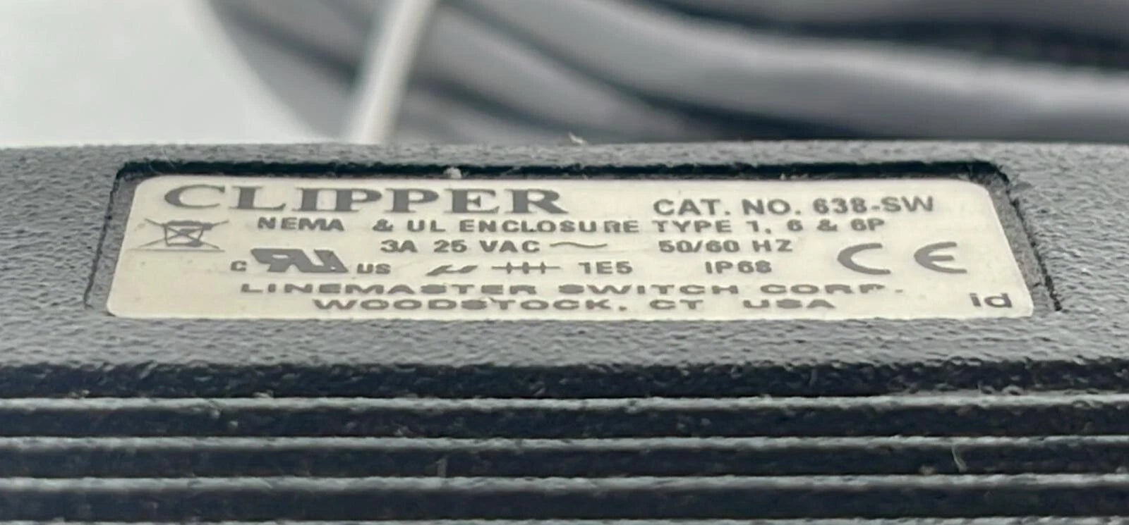 Linemaster Clipper 638-SW product label close-up