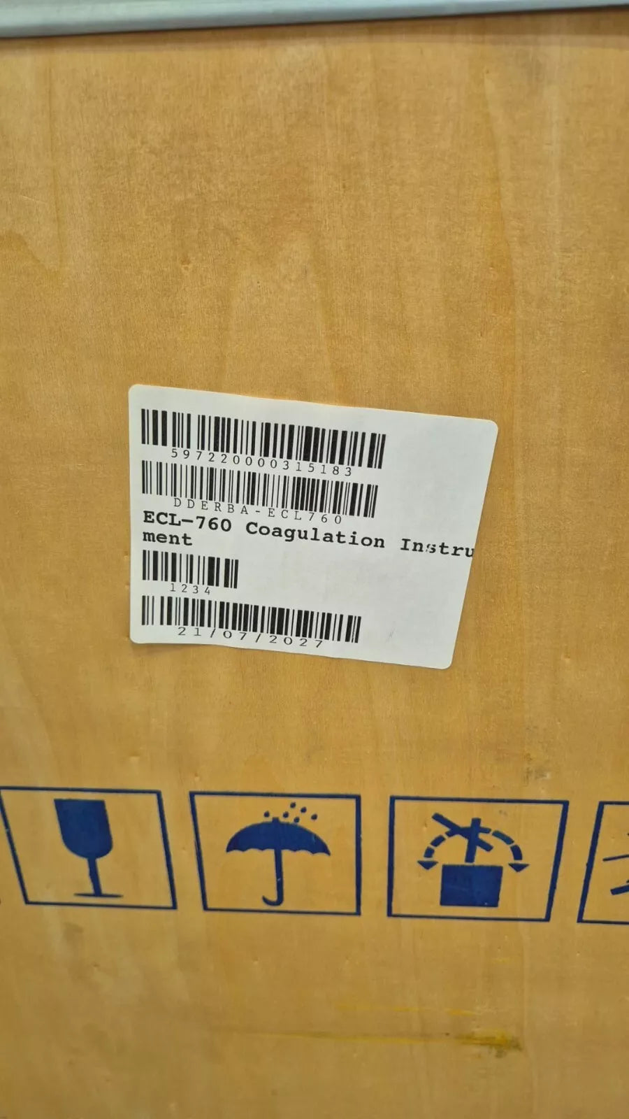 ERBA Mannheim ECL 760 INS00070 Fully Automated Haemostasis Analyzer Coagulation