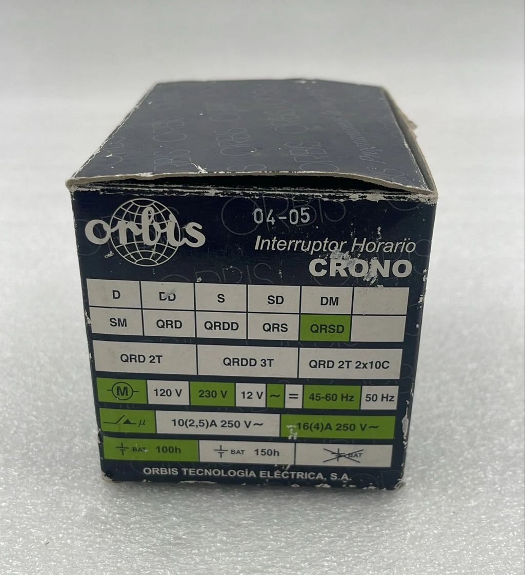 NEW** ORBIS Crono QRSD Interruptor Horario Universal Timer Switch OB051223