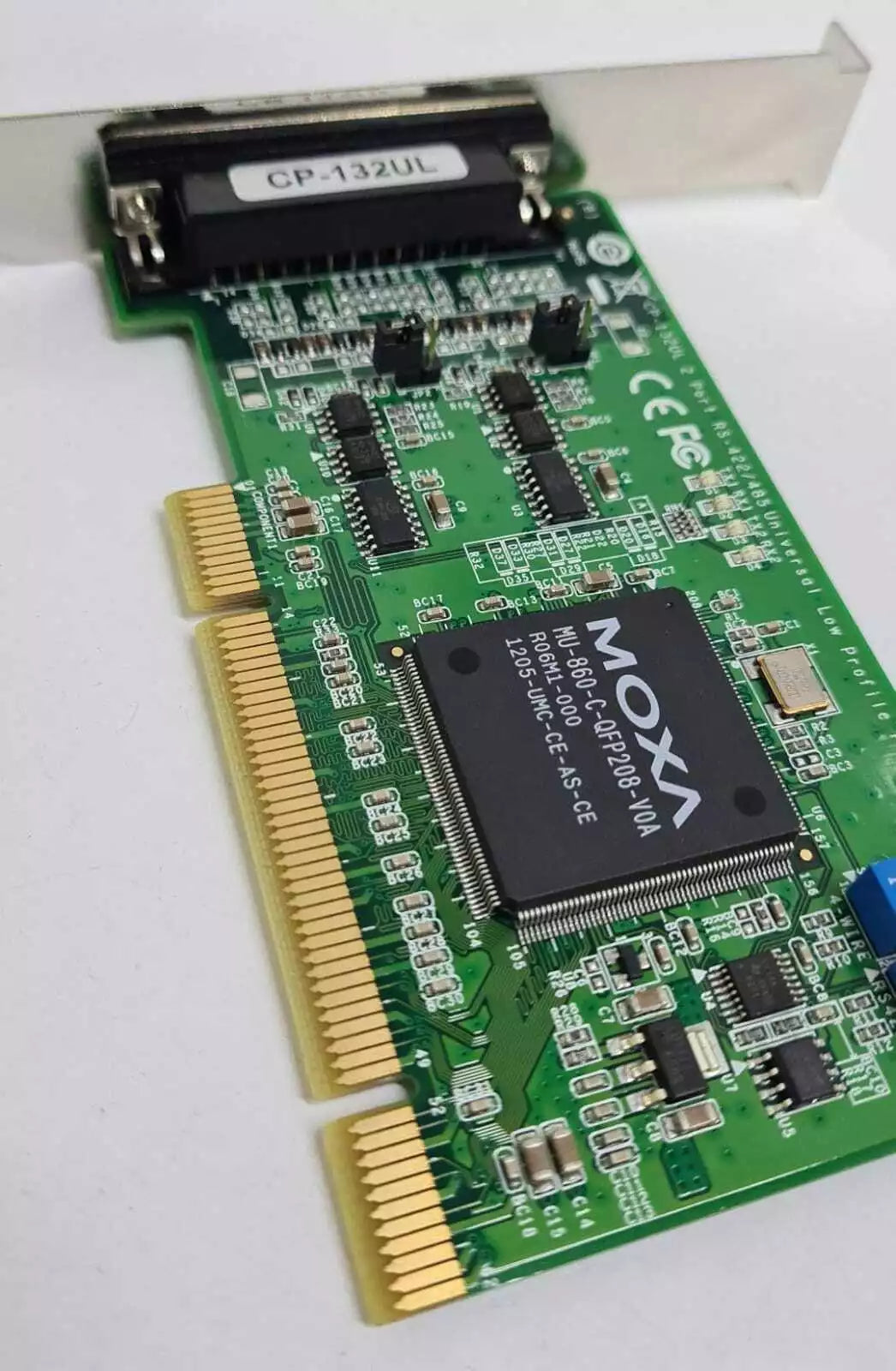 NEW - MOXA CP-132UL / DB9M2 Port Universal Low Profile PCI Board