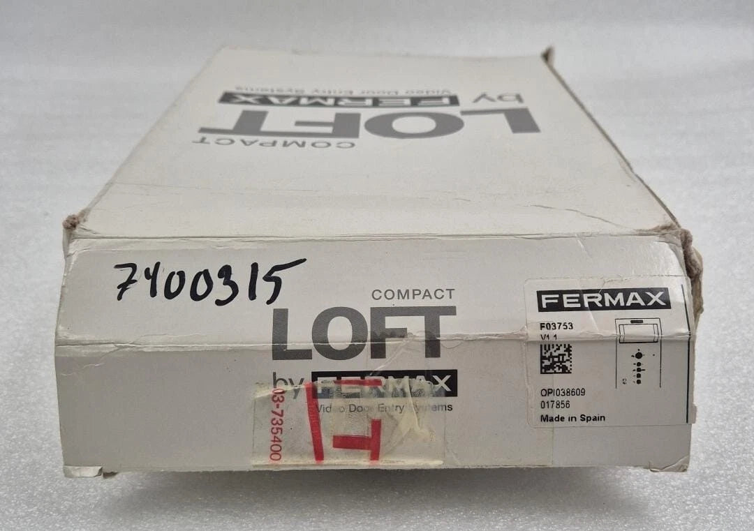 NEW - FERMAX REF 3753 MONITOR LOFT COMPACT VDS 3.5" COLOR 18VDC