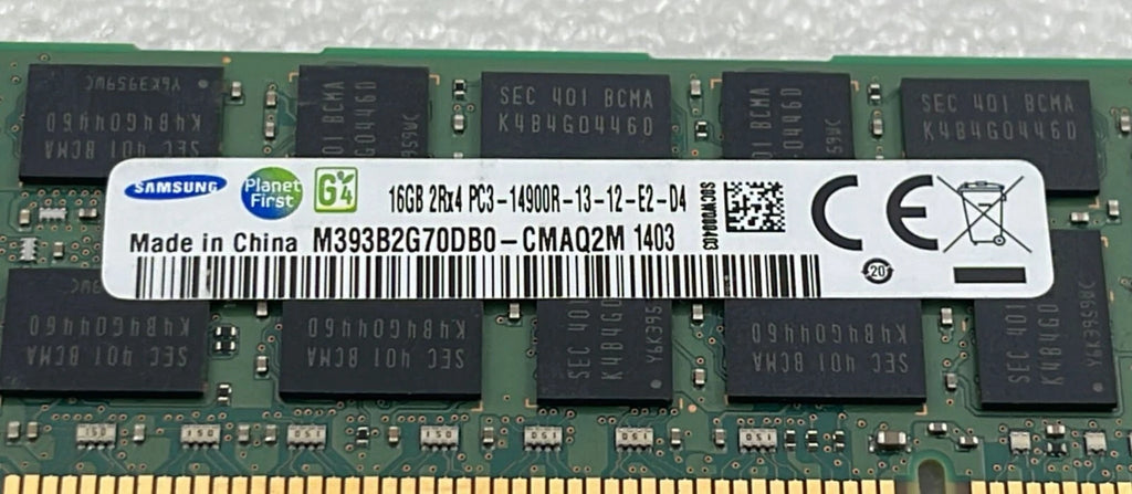[LOT 12] SAMSUNG 16GB 2Rx4 PC3-14900R DDR3 M393B2G70DB0-CMAQ2M Server Memory RAM