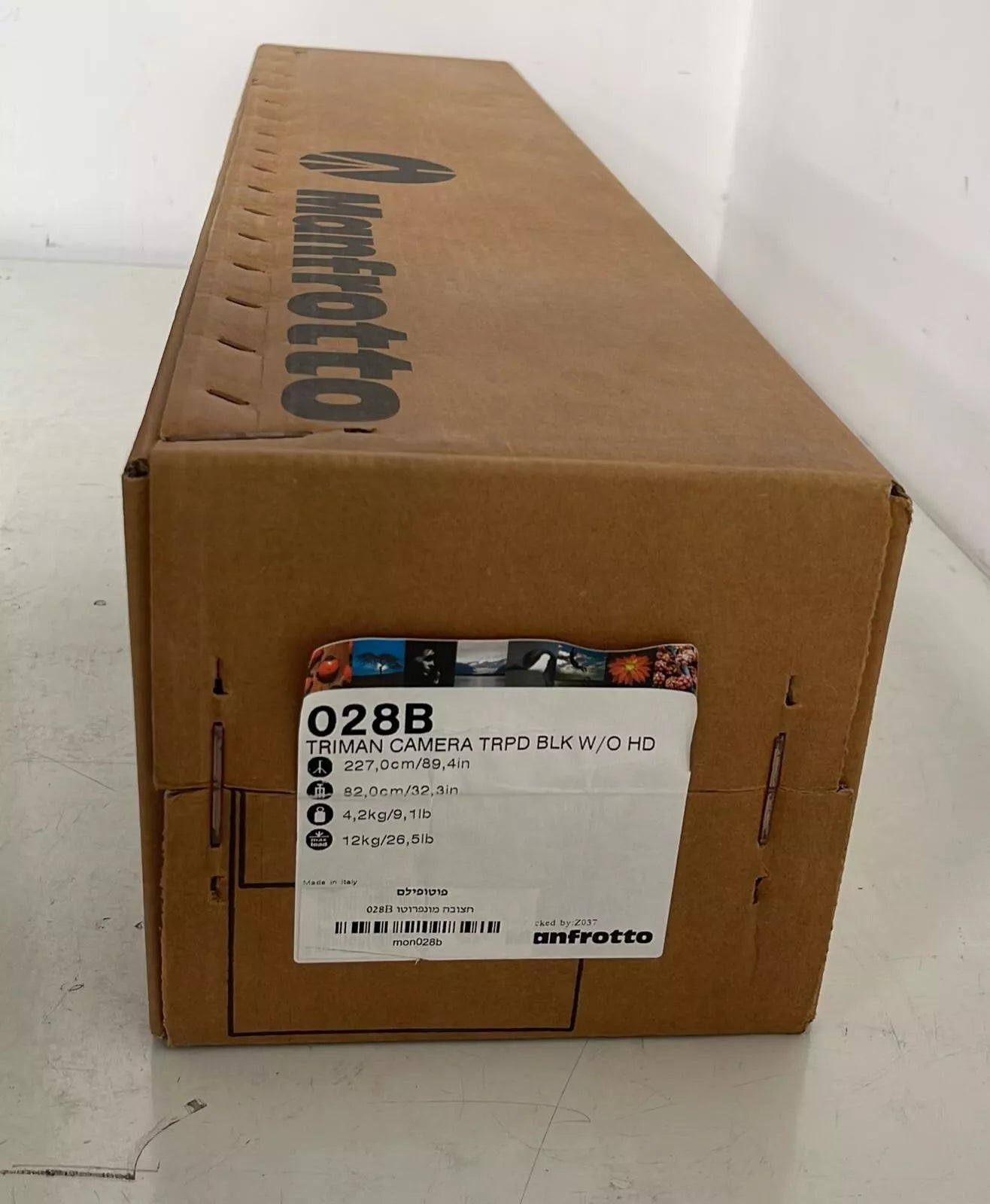 NEW - Manfrotto 028B Camera Tripod 3-Section TRIMAN CAMERA TRPD BLK W/O HD