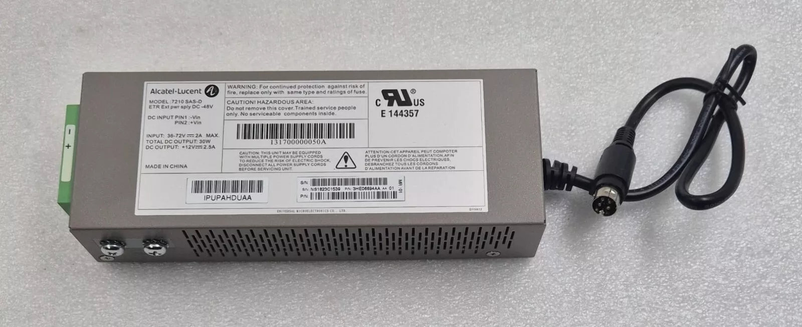 *NEW* NOKIA PS-7210 Alcatel-Lucent 3HE06694AA 7210 SAS-D ETR Ext pwr sply 48V