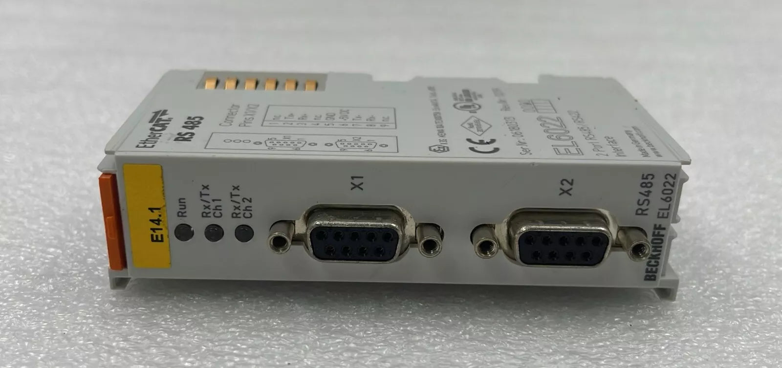 Beckhoff EL6022 EtherCAT 2-Channel Analog Input Terminal Module – 0-10V / 4-20mA