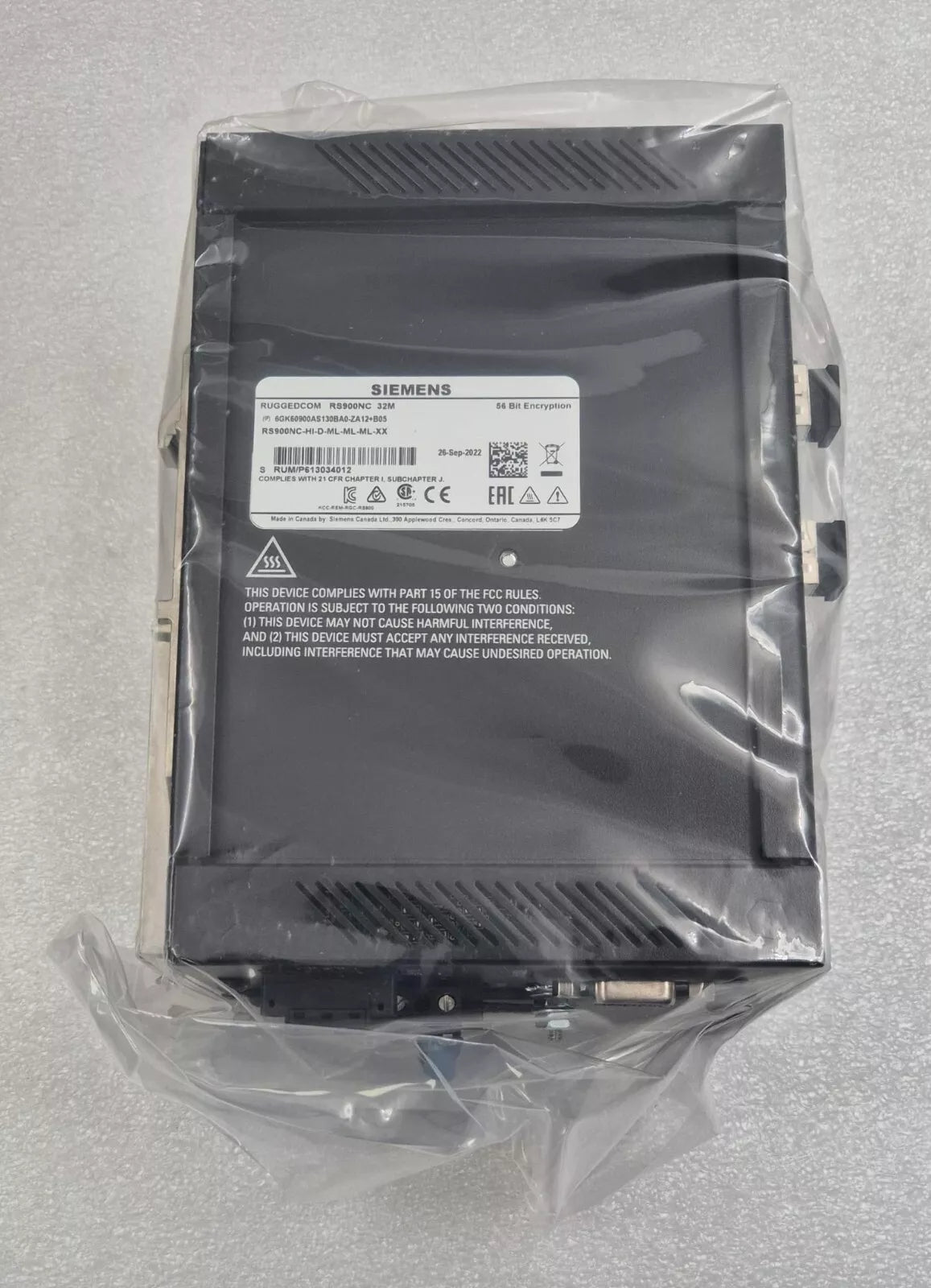 *NEW* SIEMENS RUGGEDCOM RS900NC 32M Industrial Ethernet Switch 6GK60900AS130BA0