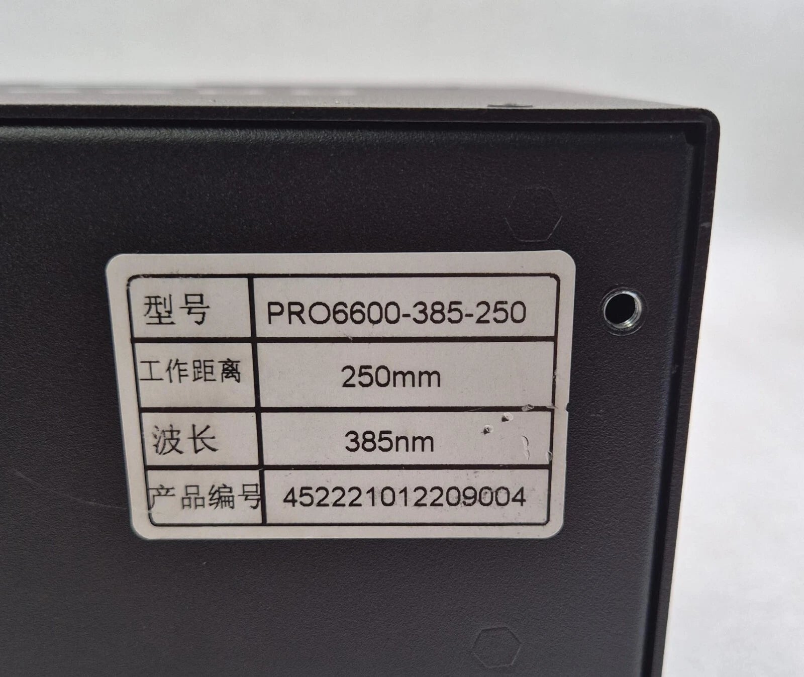 WINTECH PRO6600-385-250 250mm 385nm 452221012209004 PROJECTOR 4K - for STRATASYS