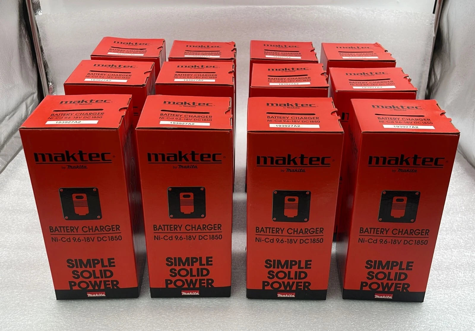 [LOT 12 PCS] Maktec By Makita DC1850 Ni-Cd 9.6-18V Battery Charger