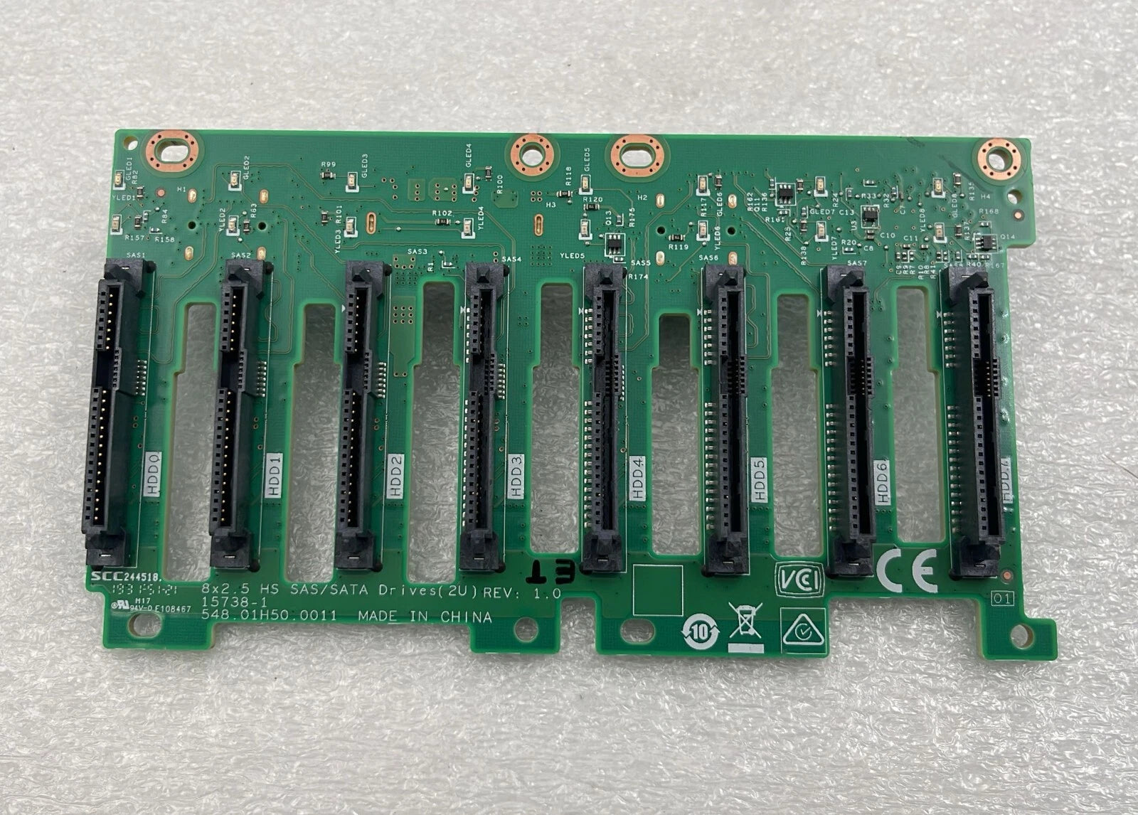 [LOT 2 PCS] Lenovo 01GV283 8X2.5 HS SAS/SATA Drives Backplane