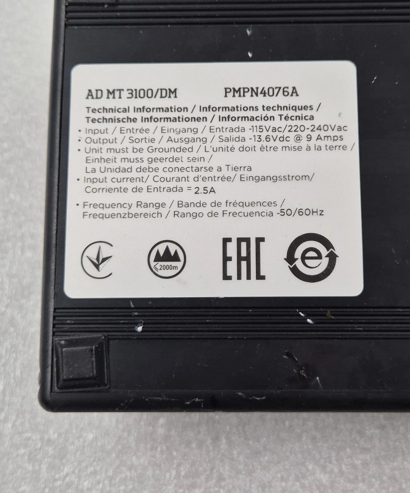 ALFATRONIX AD MT-3100/DM SWITCH MODE POWER SUPPLY