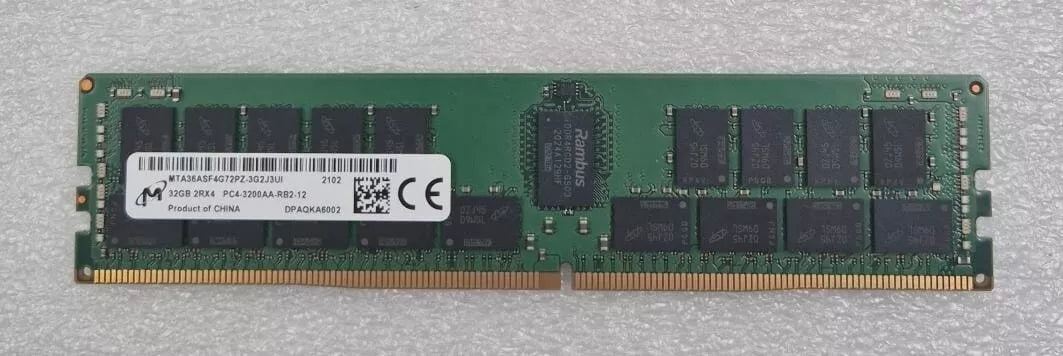 [LOT 8 PCS] MICRON 32GB 2RX4 PC4-3200AA MTA36ASF4G72PZ-3G2J3UI Memory RAM