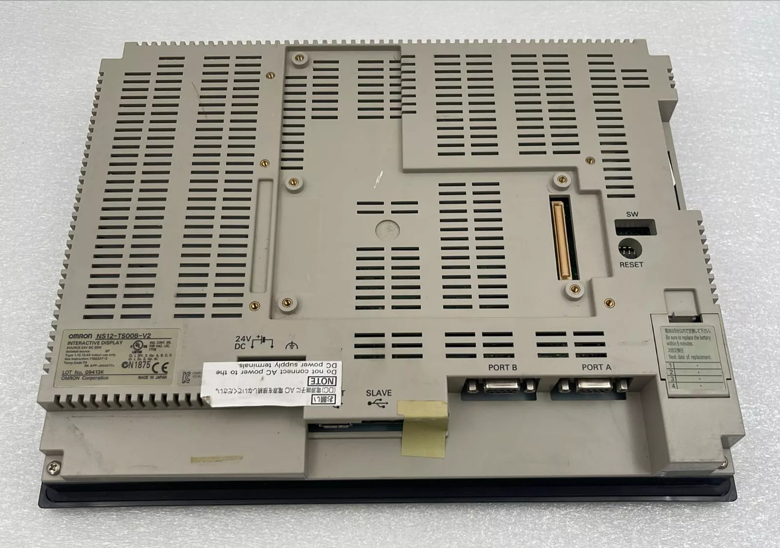 OMRON NS12-TS00B-V2 Interactive Display 12" TFT Touch Screen HMI 24V 25W Module