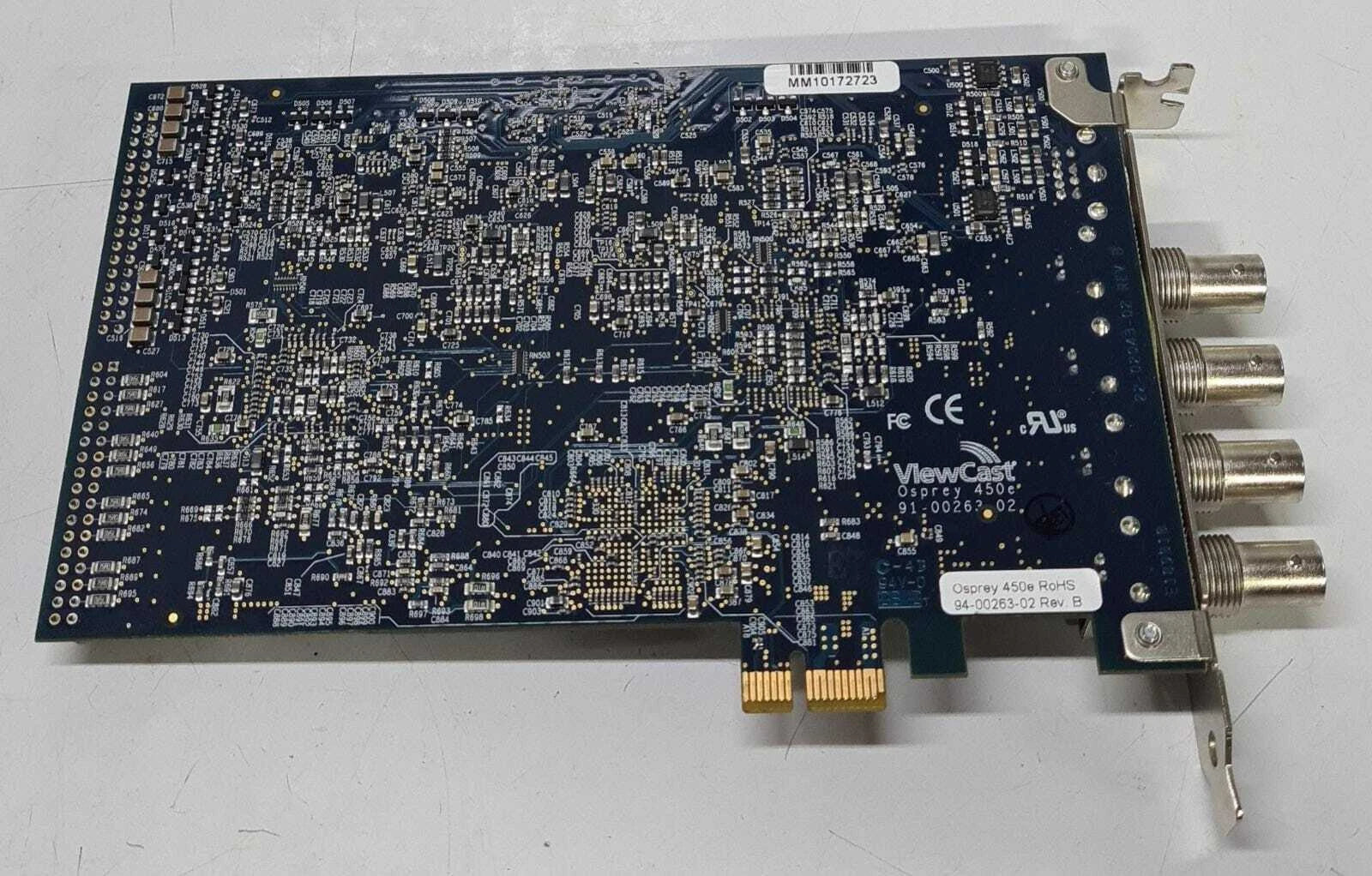 Viewcast Osprey 450E 94-00263-02 Rev. B PCIe PCI-e Analog Video Capture Card 4 C