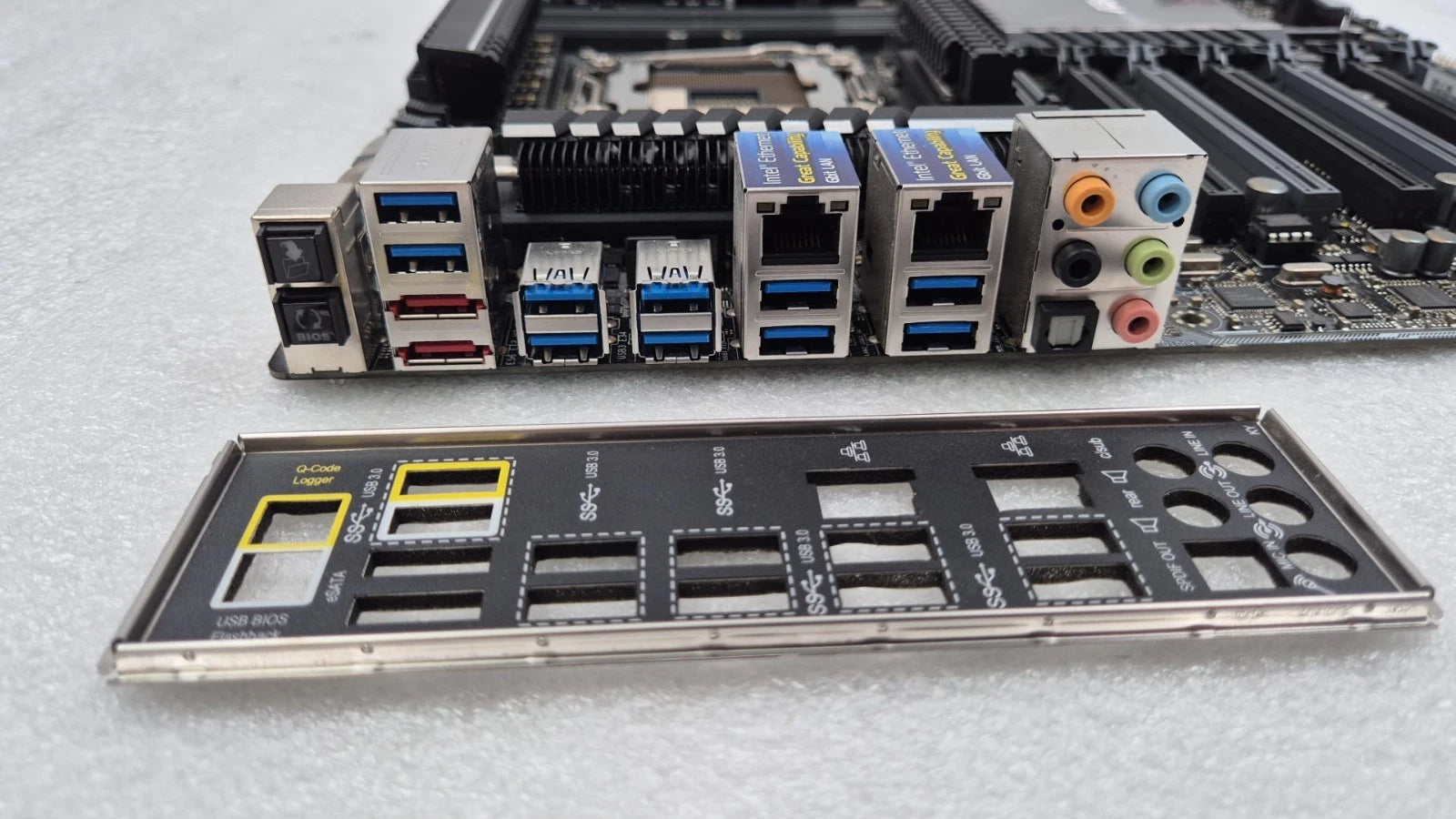 ASUS X99-E WS workstation motherboard LGA 2011 DDR4 with I/O shield